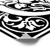 Floral Alphabet Monogram Letter U Poster (Hoek)