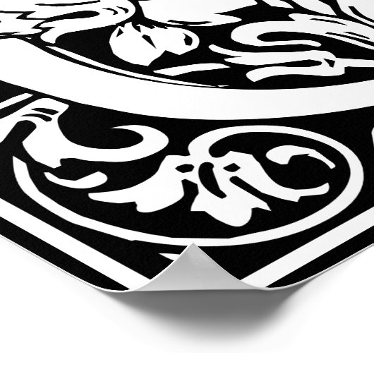 Floral Alphabet Monogram Letter U Poster (Hoek)