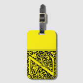 Floral Alphabet Monogram Letter Z Bagagelabel (Voorkant (verticaal))