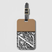 Floral Alphabet Monogram Letter Z Bagagelabel (Voorkant (verticaal))
