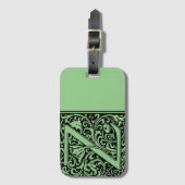 Floral Alphabet Monogram Letter Z Bagagelabel (Voorkant (verticaal))