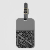 Floral Alphabet Monogram Letter Z Bagagelabel (Voorkant (verticaal))