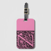 Floral Alphabet Monogram Letter Z Bagagelabel (Voorkant (verticaal))