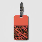 Floral Alphabet Monogram Letter Z Bagagelabel (Voorkant (verticaal))