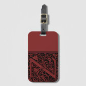 Floral Alphabet Monogram Letter Z Bagagelabel (Voorkant (verticaal))