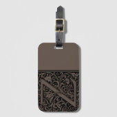 Floral Alphabet Monogram Letter Z Bagagelabel (Voorkant (verticaal))