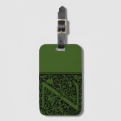 Floral Alphabet Monogram Letter Z Bagagelabel (Voorkant (verticaal))