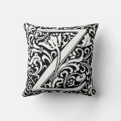 Floral Alphabet Monogram Letter Z Kussen (Achterkant)
