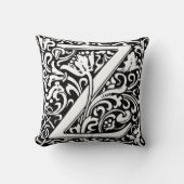 Floral Alphabet Monogram Letter Z Kussen (Voorkant)