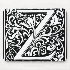 Floral Alphabet Monogram Letter Z Muismat