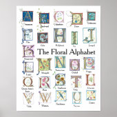 Floral Alphabet Poster (Voorkant)