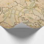  Floral Alphonse Mucha Peonies GalleryHD Cadeaupapier (Hoek)