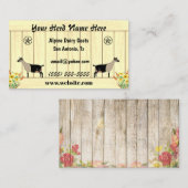 Floral Alpine Zuivel Geitenstal Star Visitekaartje (Voorkant / Achterkant)
