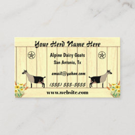 Floral Alpine Zuivel Geitenstal Star Visitekaartje