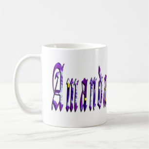 Floral Amanda Girls Name Logo, Koffiemok