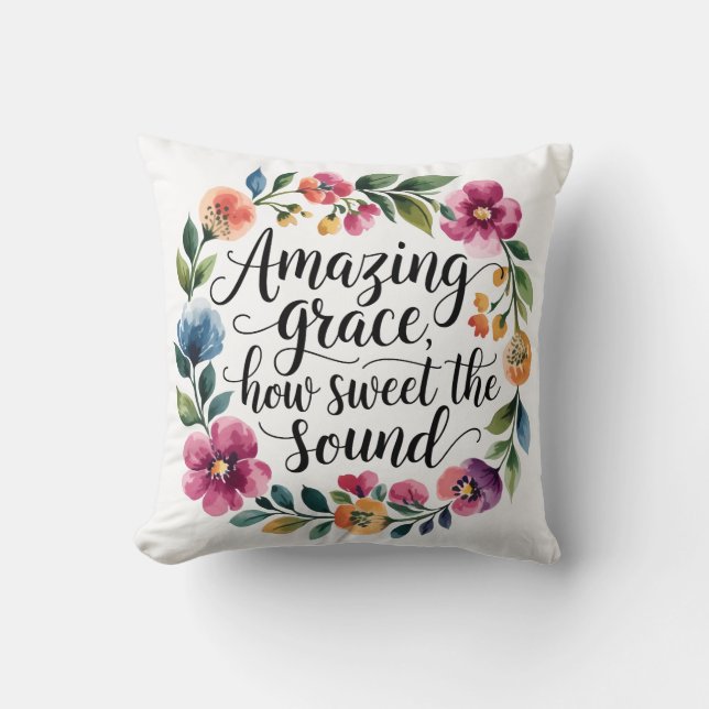 Floral Amazing Grace Kussen (Voorkant)