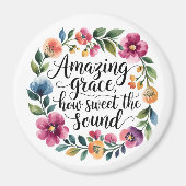 Floral Amazing Grace Magneet (Voorkant)