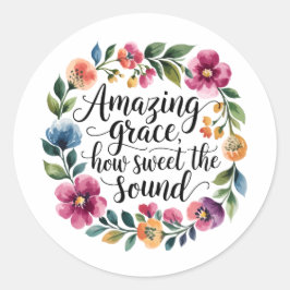 Floral Amazing Grace Sticker