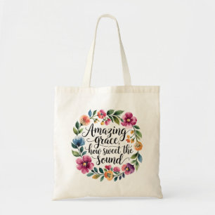 Floral Amazing Grace Tote Bag
