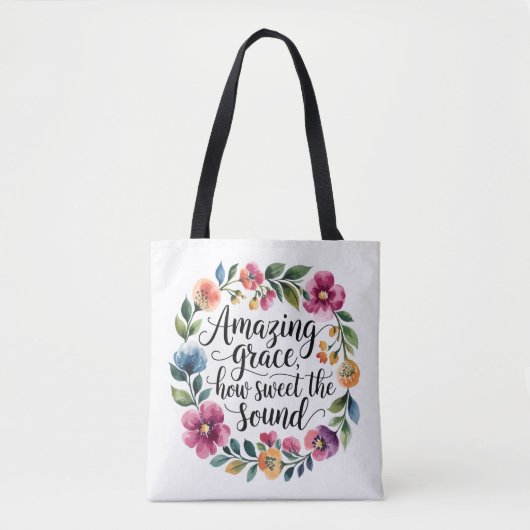 Floral Amazing Grace Tote Bag (Voorkant)