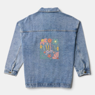 Floral Amen Art Denim Jacket