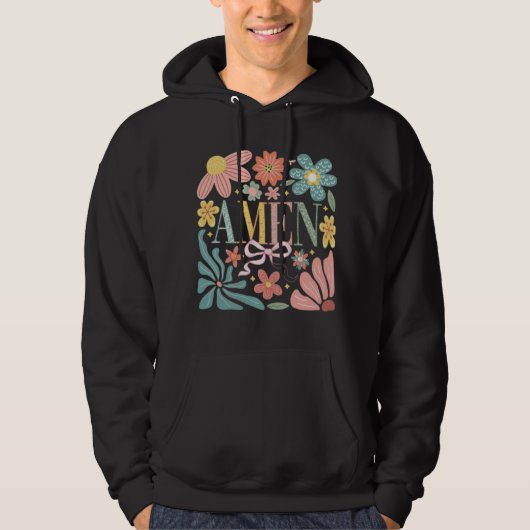 Floral Amen Art Hoodie (Voorkant)