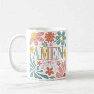 Floral Amen Art Koffiemok