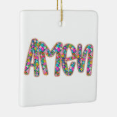 Floral Amen Keramisch Ornament (Rechts)