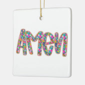 Floral Amen Keramisch Ornament (Links)