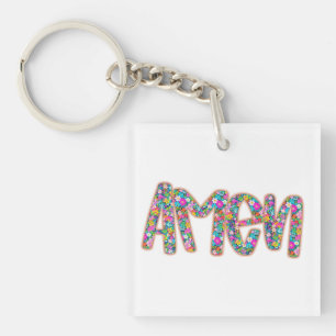 Floral Amen Sleutelhanger