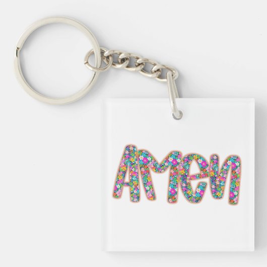 Floral Amen Sleutelhanger (Voorkant)