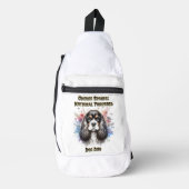 Floral American Cocker Spaniel Sling Bag (Voorkant)