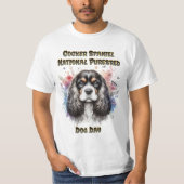 Floral American Cocker Spaniel T-shirt (Voorkant)