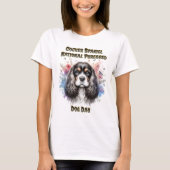 Floral American Cocker Spaniel T-shirt (Voorkant)