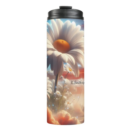 Floral American Flag Dreamscape Thermosbeker (Voorkant)