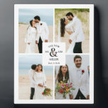 Floral Ampersand 4 Foto Collage Newwed Foto Fotoplaat<br><div class="desc">Floral Ampersand 4 Foto Collage Newly Wed Photo Plaque.</div>
