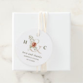 Floral Ampersand Elegant Wedding Bedankt Bedankjes Labels (In situ)