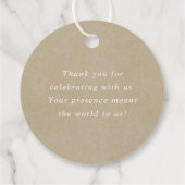 Floral Ampersand Elegant Wedding Bedankt Kraft Bedankjes Labels (Achterkant)