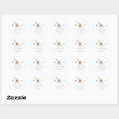 Floral Ampersand Elegant Wedding Bedankt Ronde Sticker (Vel)