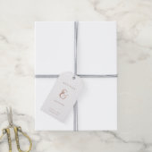 Floral Ampersand | Faux Roos gouden bruiloft Cadeaulabel (Met Touw)