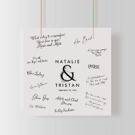 Floral Ampersand Wedding Guest Signing Poster