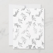 Floral Ampersand Wreator Silver Foil Volledige fot Save The Date (Achterkant)