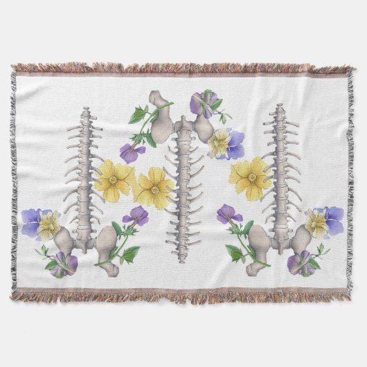 Floral Anatomy - Vertebrae, Hip Bone Deken (Voorkant)