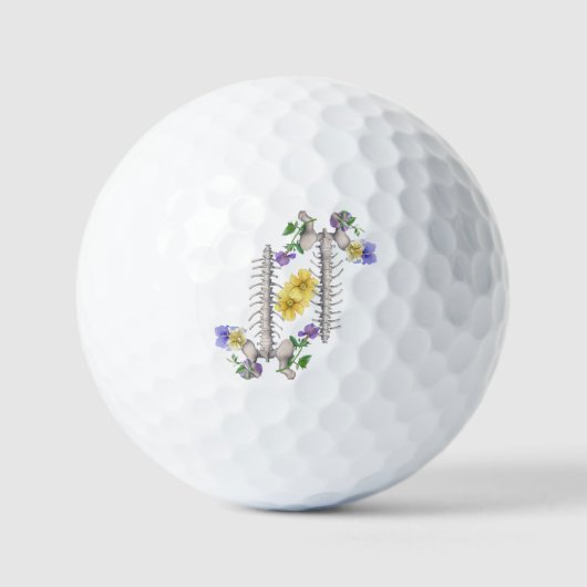 Floral Anatomy - Vertebrae, Hip Bone Golfballen (Voorkant)