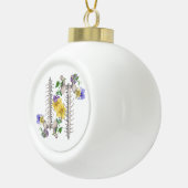 Floral Anatomy - Vertebrae, Hip Bone Keramische Bal Ornament (Rechts)