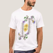 Floral Anatomy - Vertebrae, Hip Bone T-shirt (Voorkant)