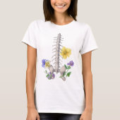 Floral Anatomy - Vertebrae, Hip Bone T-shirt (Voorkant)