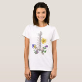Floral Anatomy - Vertebrae, Hip Bone T-shirt (Voorkant volledig)