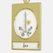Floral Anatomy - Vertebrae, Hip Bone Verguld Banner Ornament (Links)
