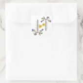 Floral Anatomy - Vertebrae, Hip Bone Vierkante Sticker (Tas)